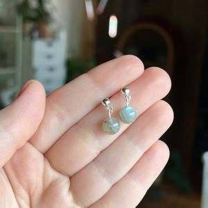Labradorite stud earrings